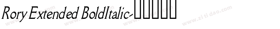 Rory Extended BoldItalic字体转换